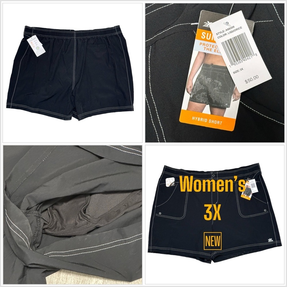 Zeroxposur 3X Swim Shorts Hybrid Trunks Boxers Black Swimwear Boardshort New